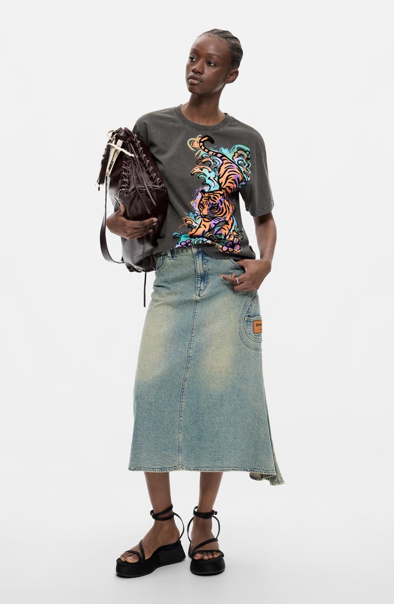Desigual Tiger Graphic T-Shirt, Alternate, color, 