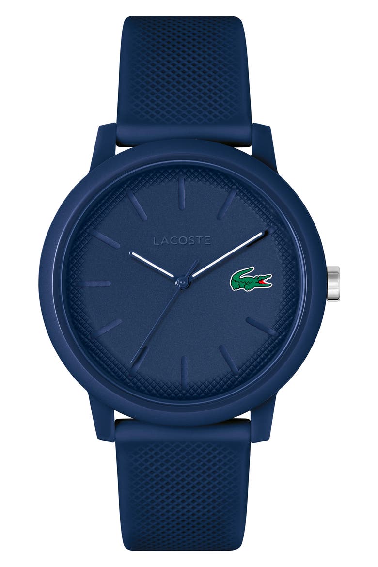 12.12 Silicone Strap Watch, 42mm, Main, color, BLUE