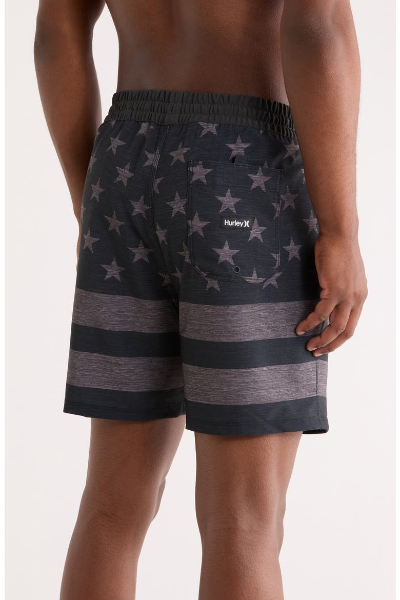 Patriot Volley Swim Trunks, Alternate, color, BLACK