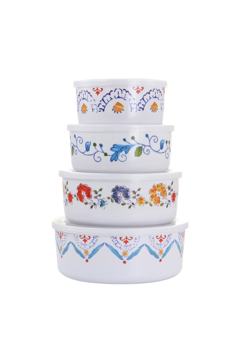 8 Piece Anaya Round Nesting Food Storage Set, Main, color, Multi