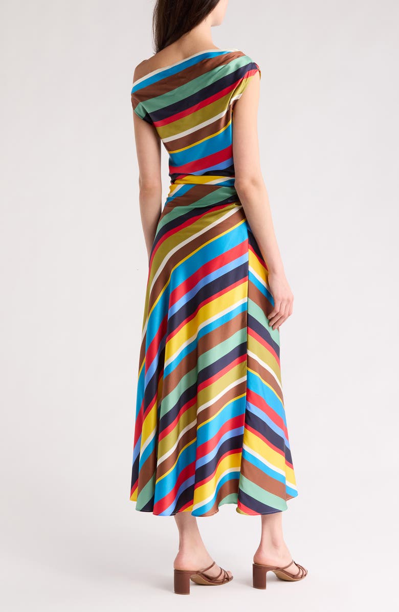Phare One-Shoulder Stretch Silk Midi Dress