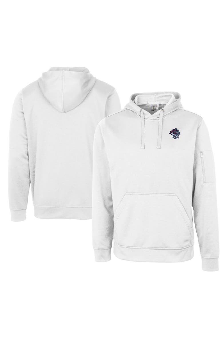 Cutter & Buck Unisex Cutter & Buck White Binghamton Rumble Ponies Clique Lift Eco Performance Pullover Hoodie Sweatshirt, Main, color, White
