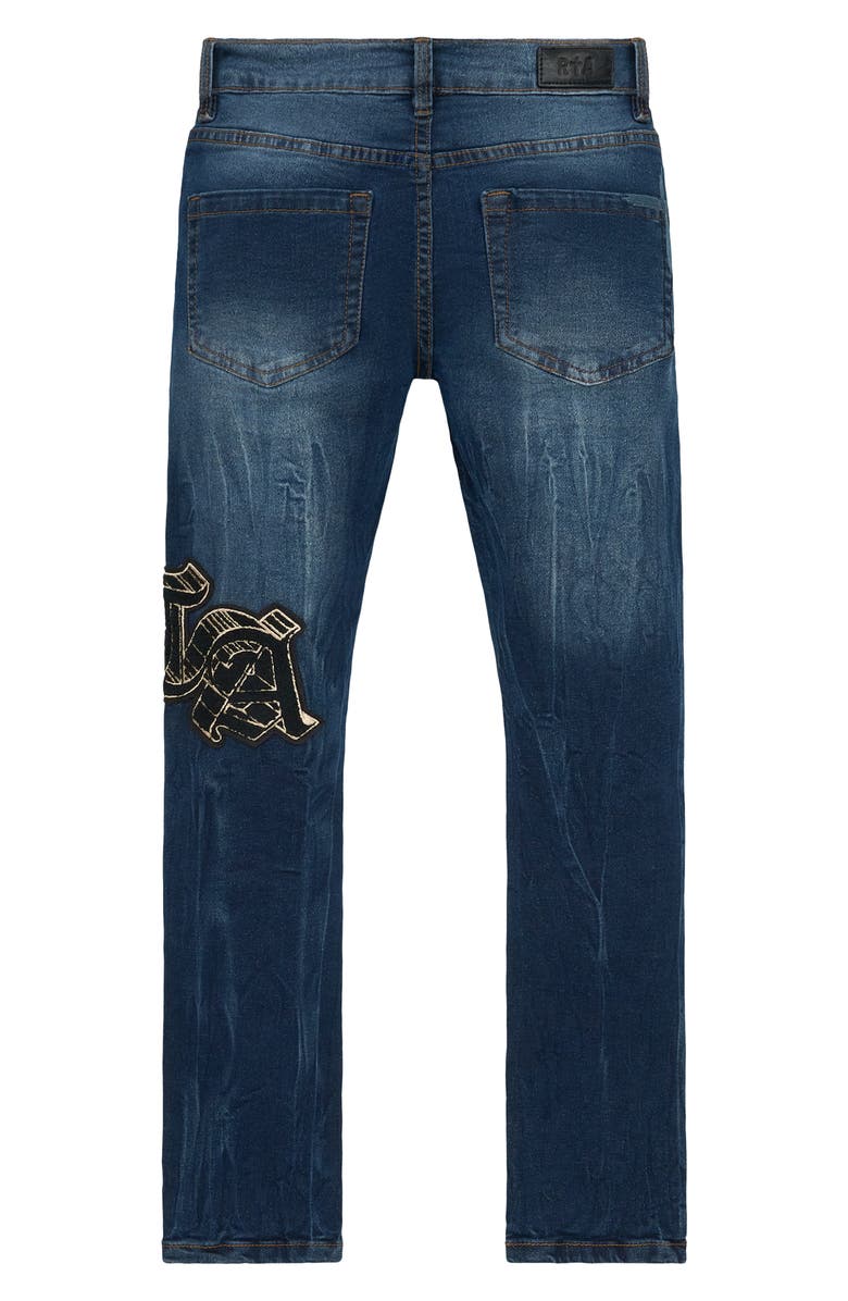 RtA Kids' Anderson Skinny Jeans, Alternate, color, Navy Storm Og Patch