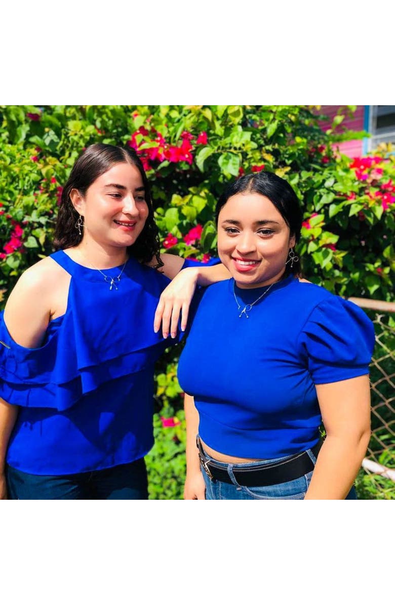 Alegria Accessories With A Bow Necklace, Alternate, color, Gold