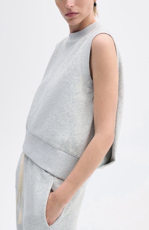 Sleeveless Sweatshirt in Scuba Knit