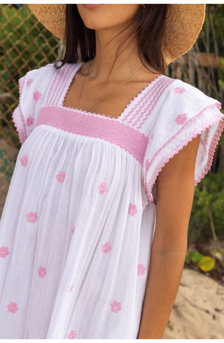 Mer St. Barth Mini Sandrine Women's Dress Pink Frangipani, Alternate, color, Pink