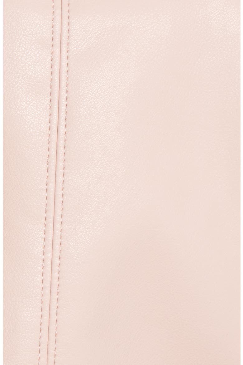 Crop Faux Leather Moto Jacket, Alternate, color, LOVE SICK