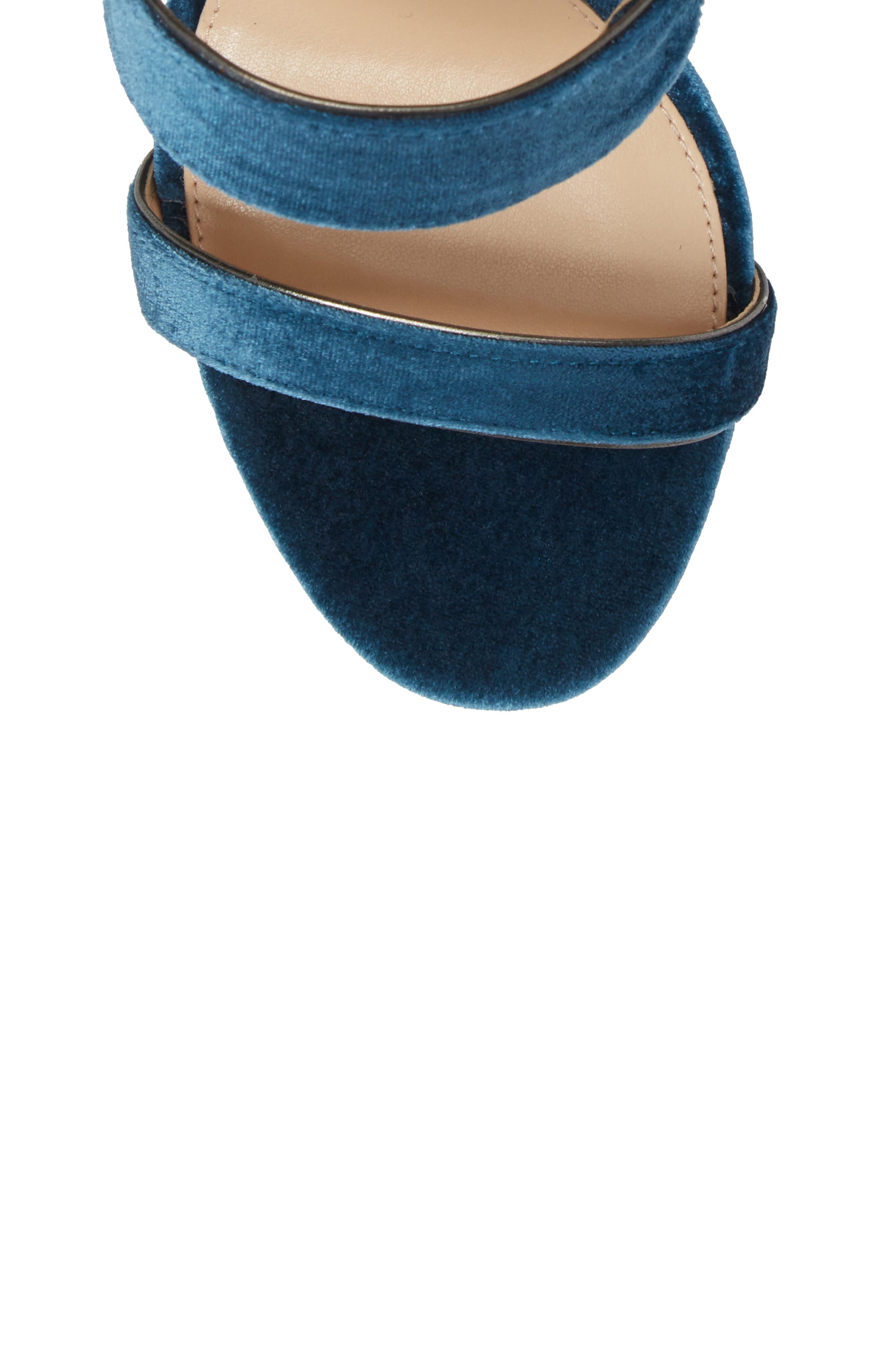 Robeka Sandal, Alternate, color, PEACOCK VELVET FABRIC