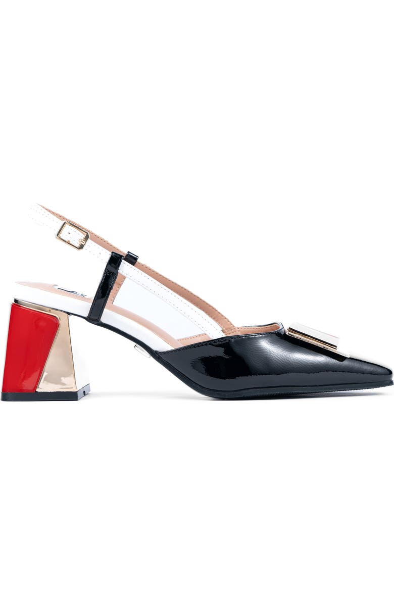 NINETY UNION Maddie Pointed Toe Slingback Pump, Alternate, color, Black Multi