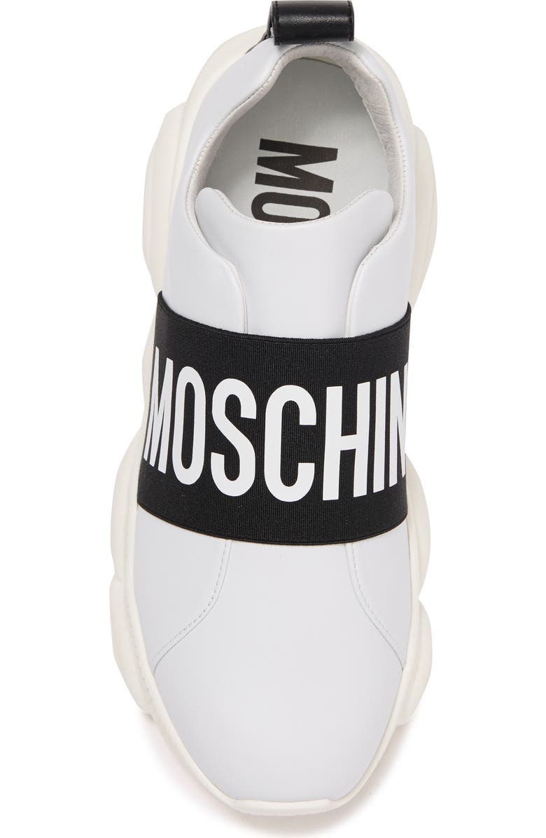 Moschino Brand Logo Tape Sneaker, Alternate, color,