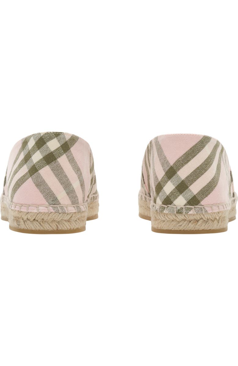 Burberry Check Mews Espadrilles, Alternate, color, Mallow Pink