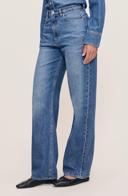 Dl1961 Karmine Refined Wide Leg Sculptsystem High Rise Jeans In Lapis In Blue