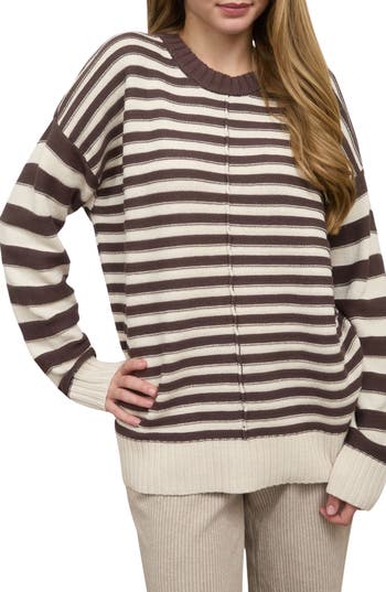 Blu Pepper Stripe Pullover Sweater In Multi