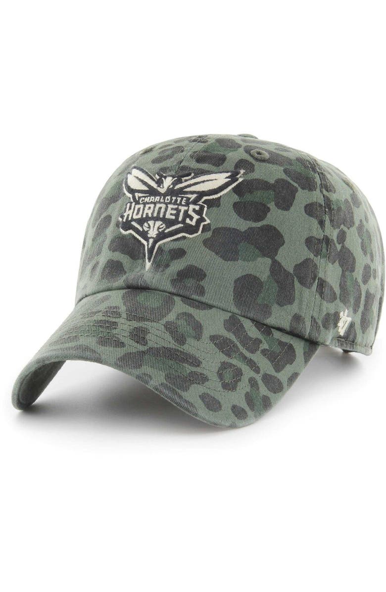 '47 Women's '47 Green Charlotte Hornets Bagheera Clean Up Adjustable Hat, Main, color, 