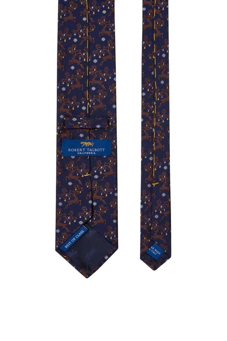 Robert Reindeer Best of Class Necktie, Alternate, color, Navy