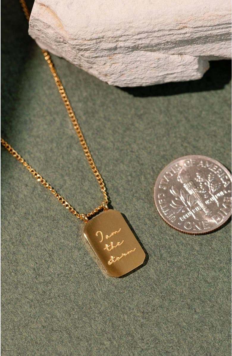 Mantra Beautiful Girl, You Can Do Hard Things - Necklace, Alternate, color, Yellow Gold