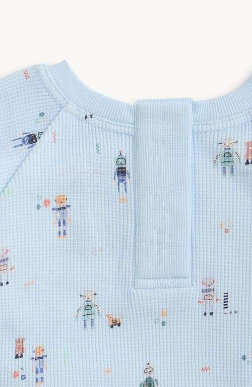 Magnetic Me Robot Waffle Knit Magnetic Shirt & Pants Set In Blue