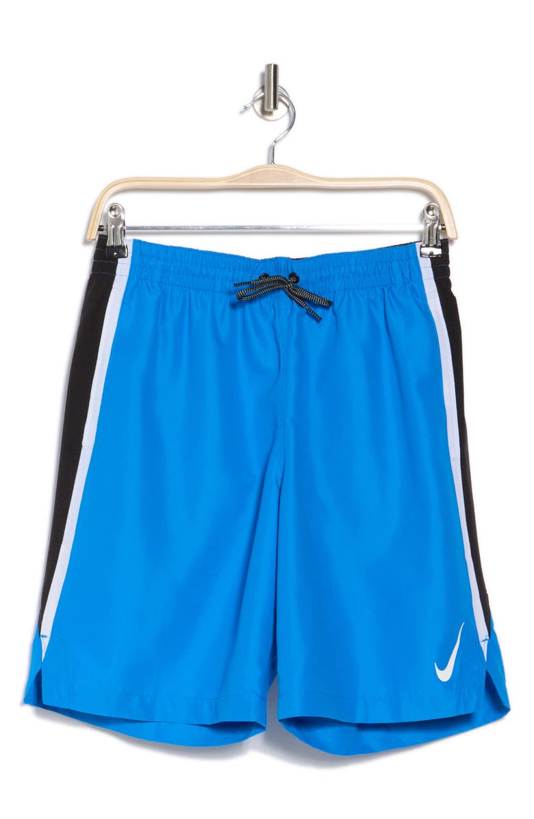 Nike Stripe 8" Volley Swim Trunks, Alternate, color, Photo Blue