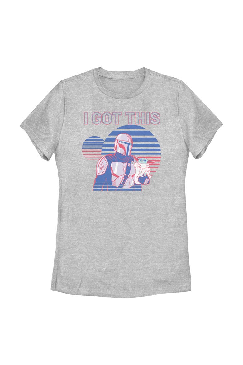 Women's Star Wars The Mandalorian I Got This Duo  Graphic T-Shirt, Main, color, Athletic Heather