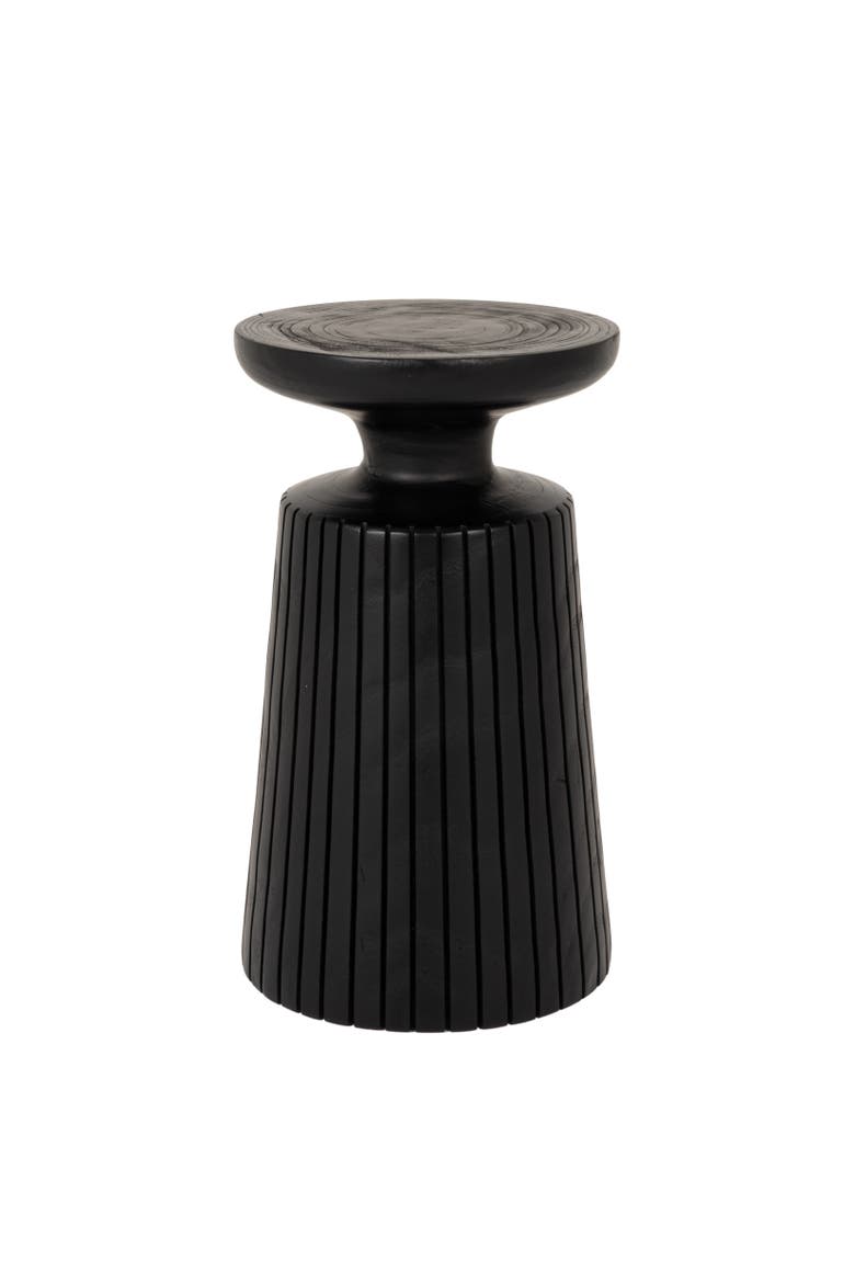 Planter Pedestal End Table, Main, color, Black