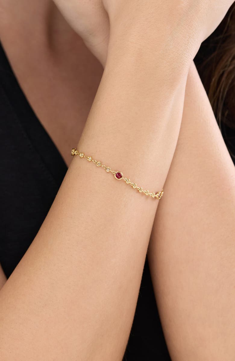 Bony Levy 18K Gold El Mar Ruby & Diamond Tennis Bracelet, Alternate, color, 18Ky Gold