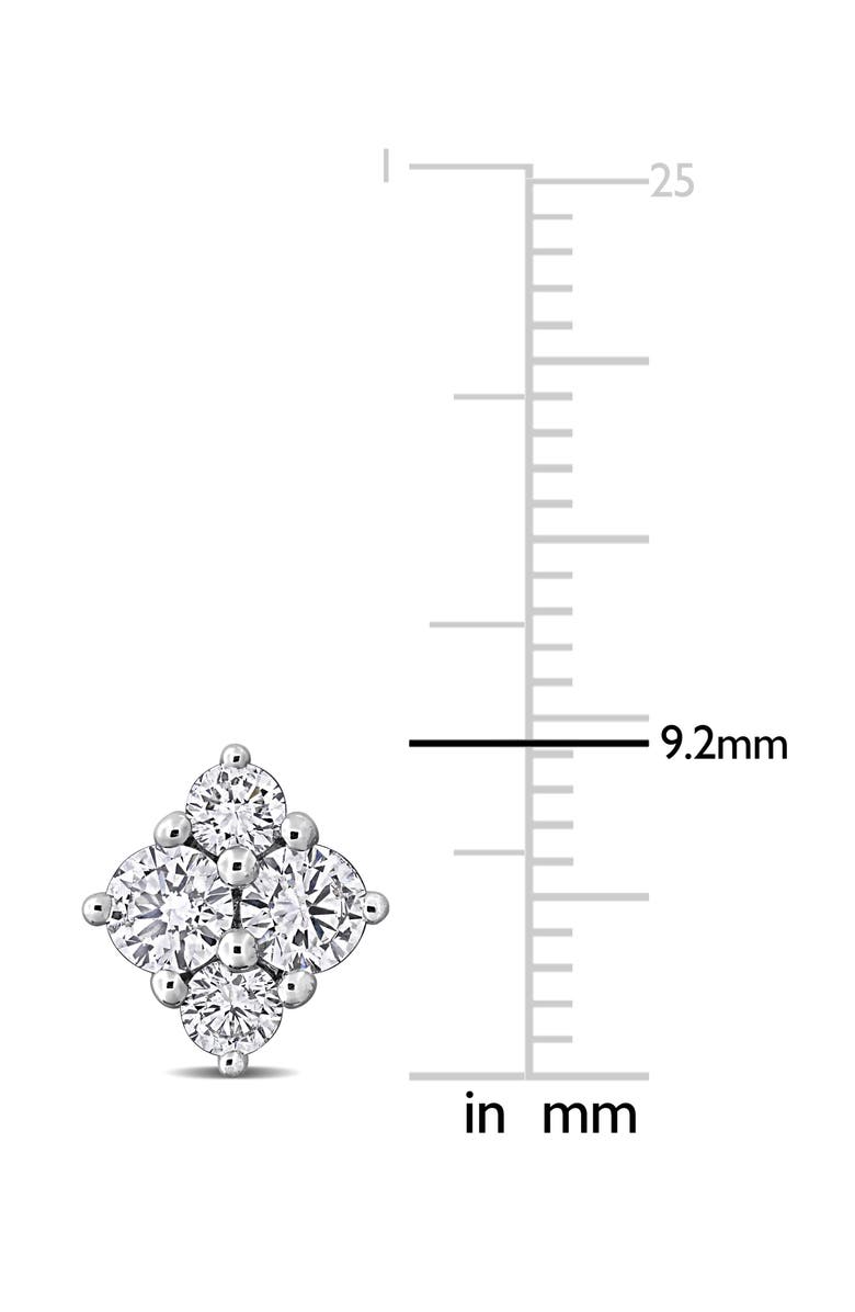 Created Forever Sterling Silver Lab Grown Diamond Stud Earrings, Alternate, color, White