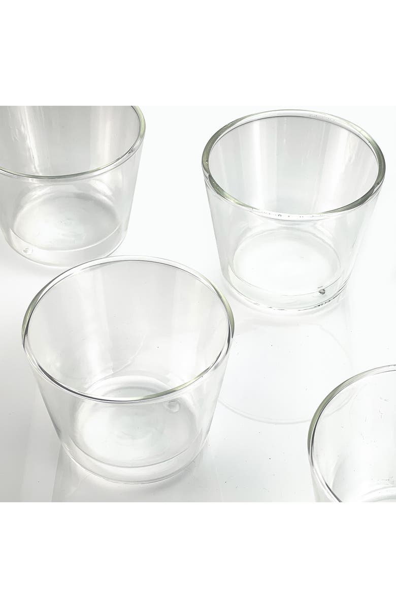 CLOUDNOLA Rocks Set of 4 Glasses, Alternate, color, Clear