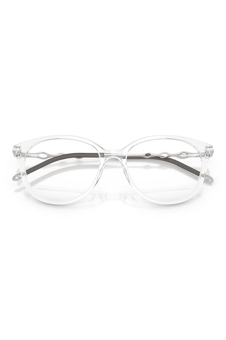 54mm Oval Optical Glasses, Alternate, color, CRISTAL SHINY / DEMO