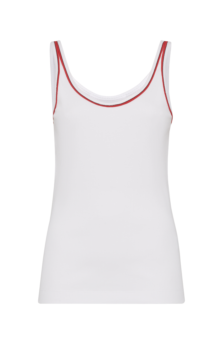 Brunello Cucinelli Ribbed jersey top, Main, color, 