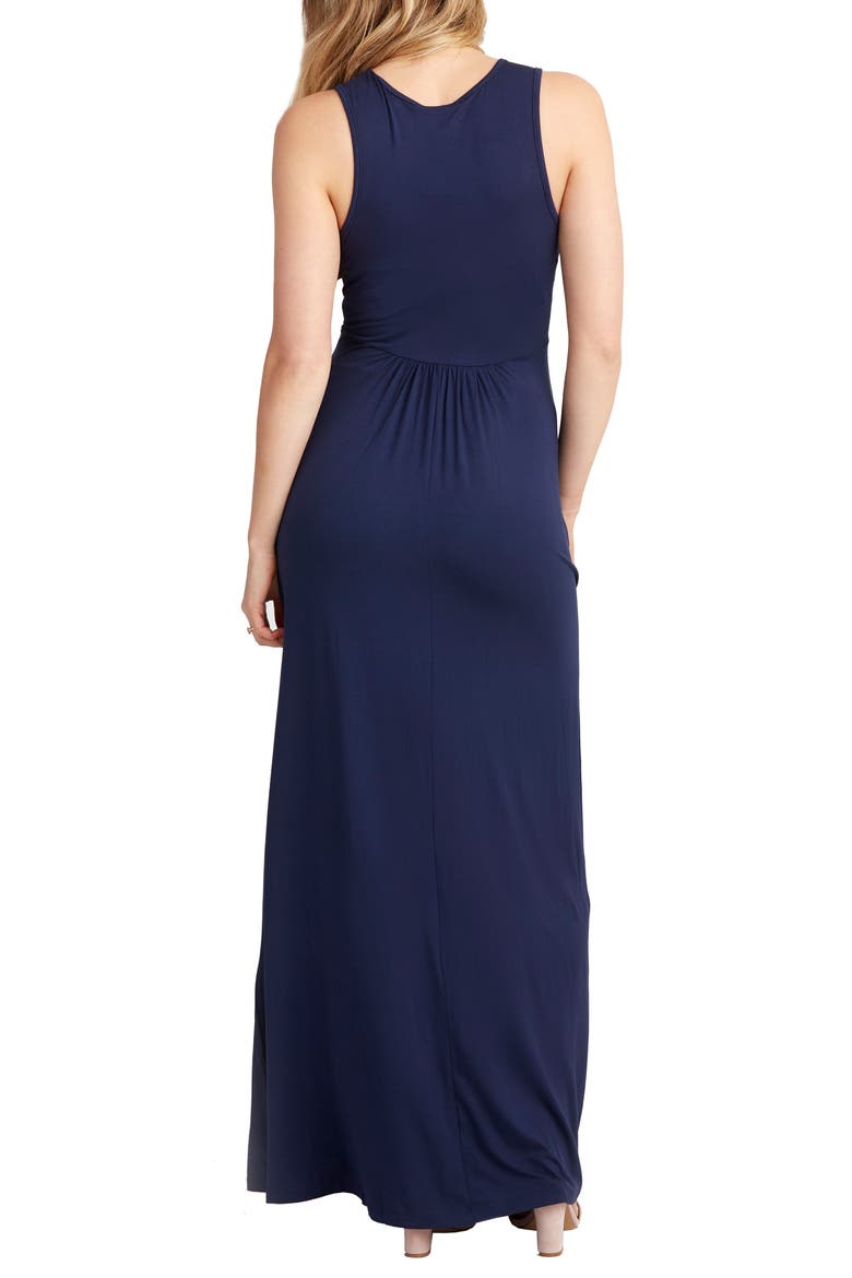 Hollis Maternity/Nursing Maxi Dress, Alternate, color, NAVY