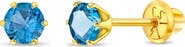 In Season Jewelry 14k Classic Prong Solitaire Earrings