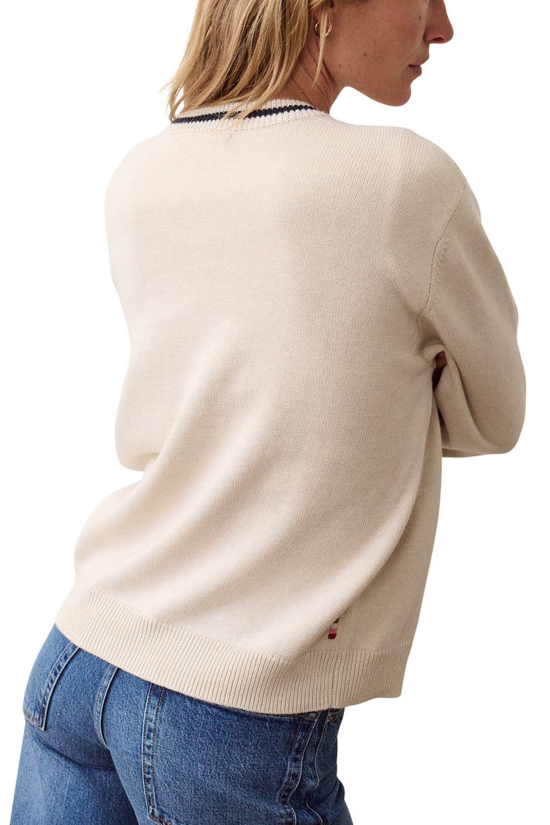 Hadley Crewneck Sweater, Alternate, color, ANTIQUE WHITE