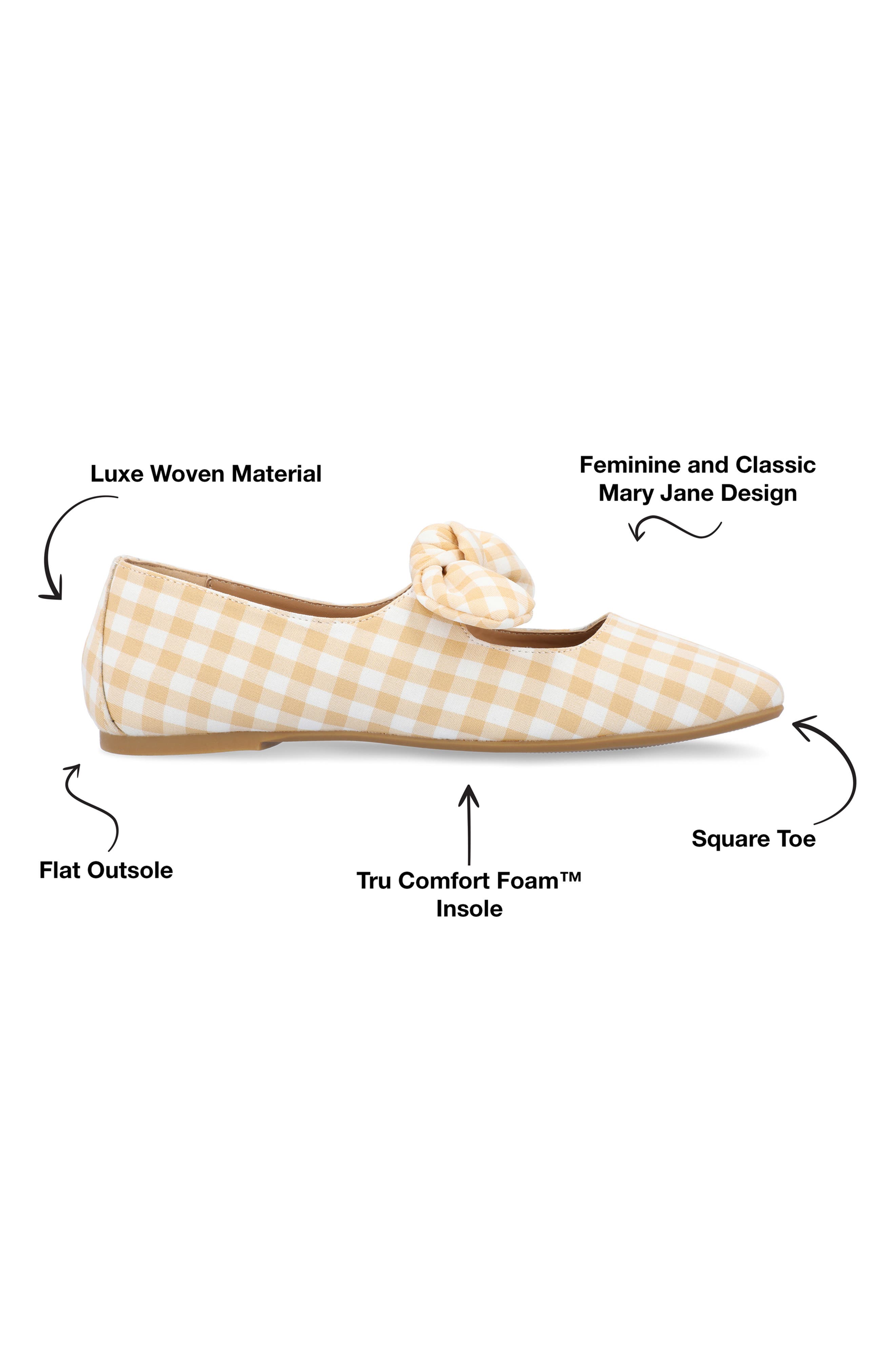 Journee Collection Seraline Ballet Flat, Alternate, color, Plaid/ Tan