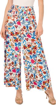 Vince Camuto Smocked Waist Wide Leg Pants