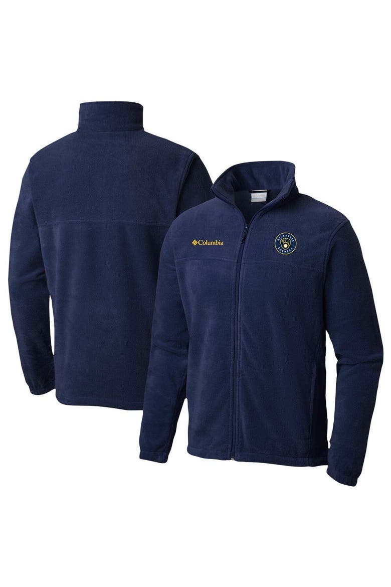Men's Columbia Navy Milwaukee Brewers Steens Mountain Full-Zip Jacket, Alternate, color, Navy