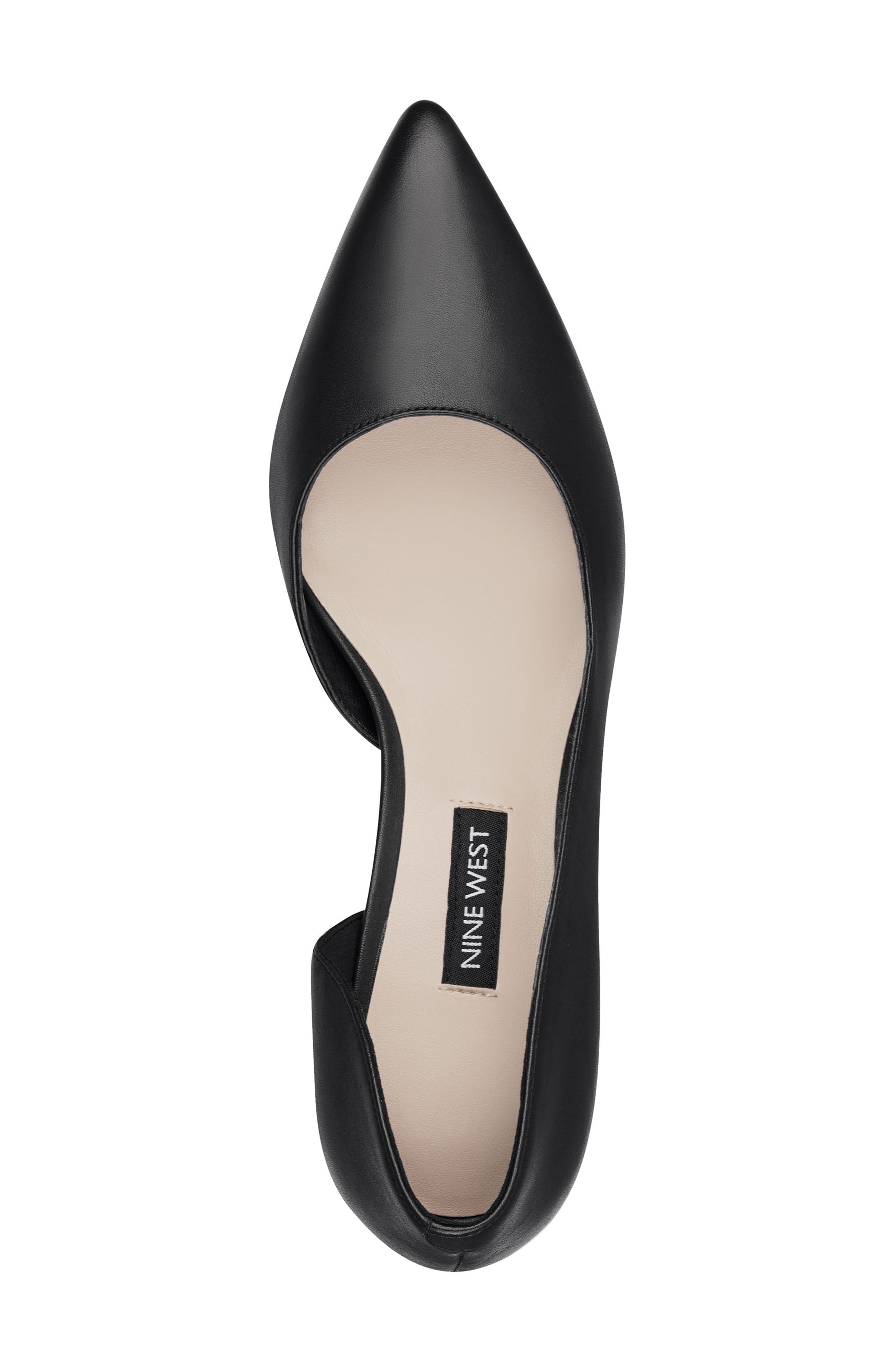 Fiacre Half d'Orsay Pump, Alternate, color, BLACK LEATHER