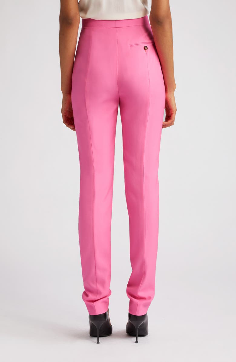 McQueen High Waist Straight Leg Sartorial Wool Cigarette Pants