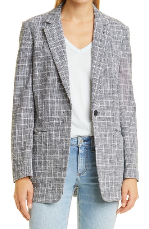 Deconstructed Check Blazer