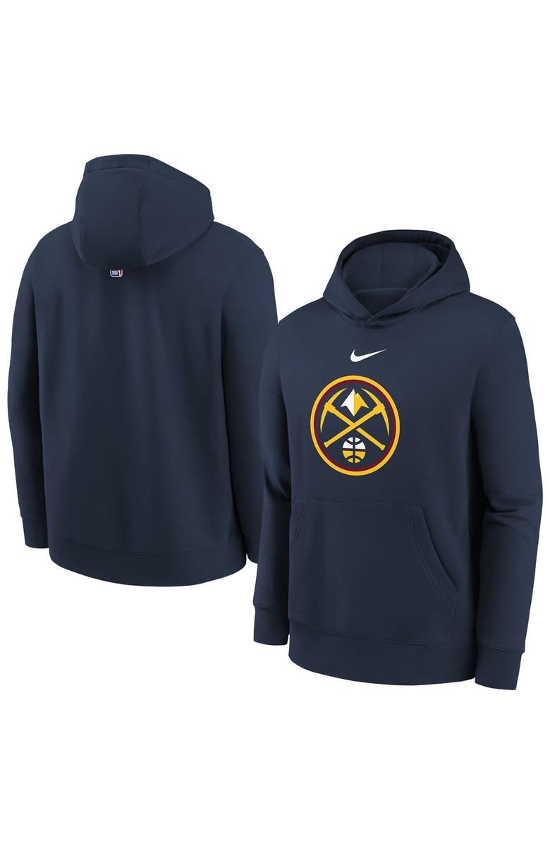 Nike Youth Nike Navy Denver Nuggets 2025/26 Club Fleece Hoodie, Main, color, Navy