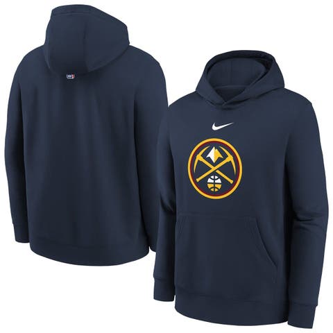 Youth Nike Navy Denver Nuggets 2025/26 Club Fleece Hoodie