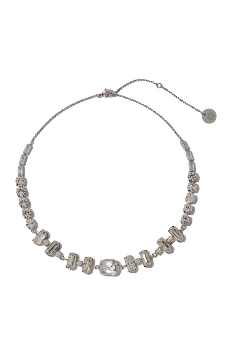maje Silver rhinestone choker necklace, Main, color,