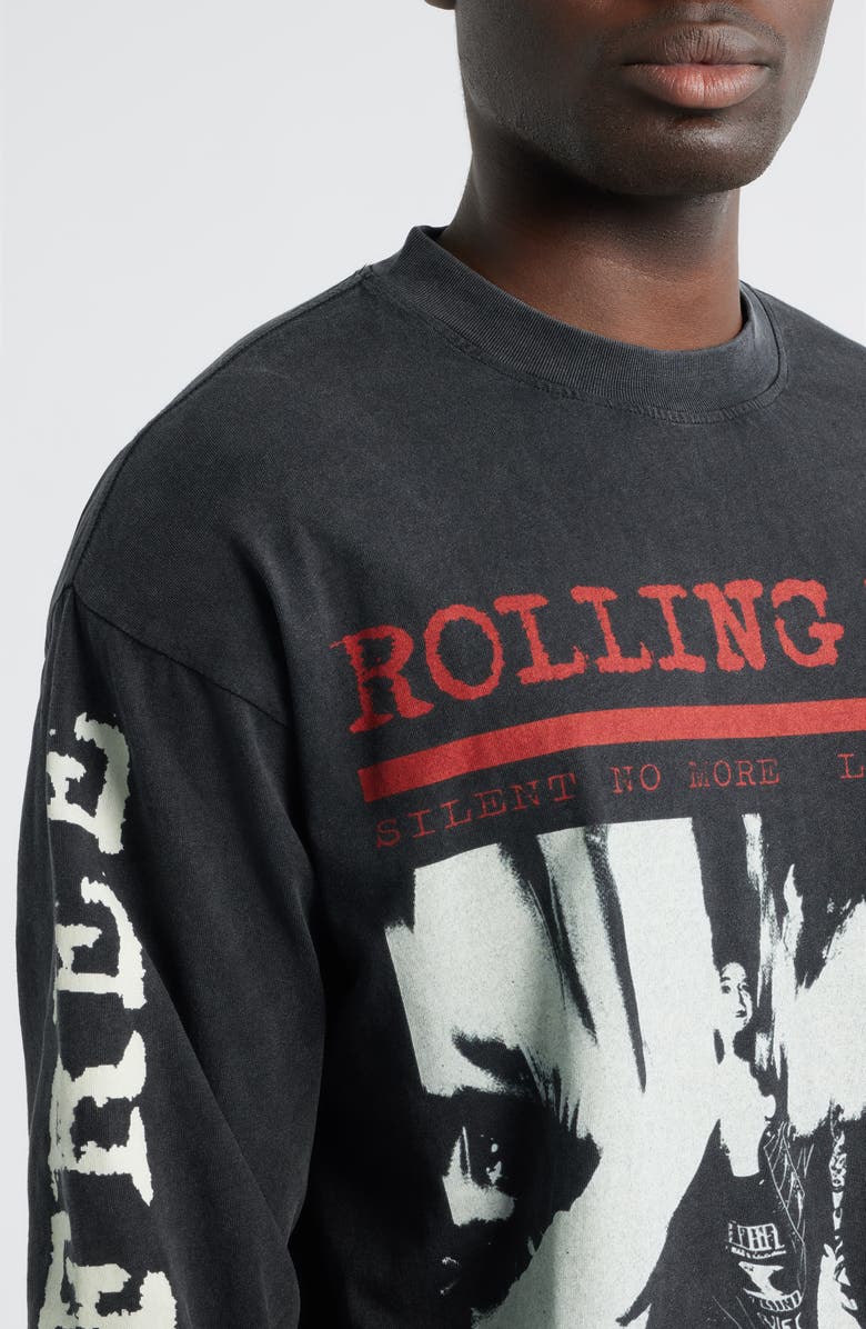 Rolling Loud Rage Graphic Long Sleeve T-Shirt, Alternate, color, Washed Black