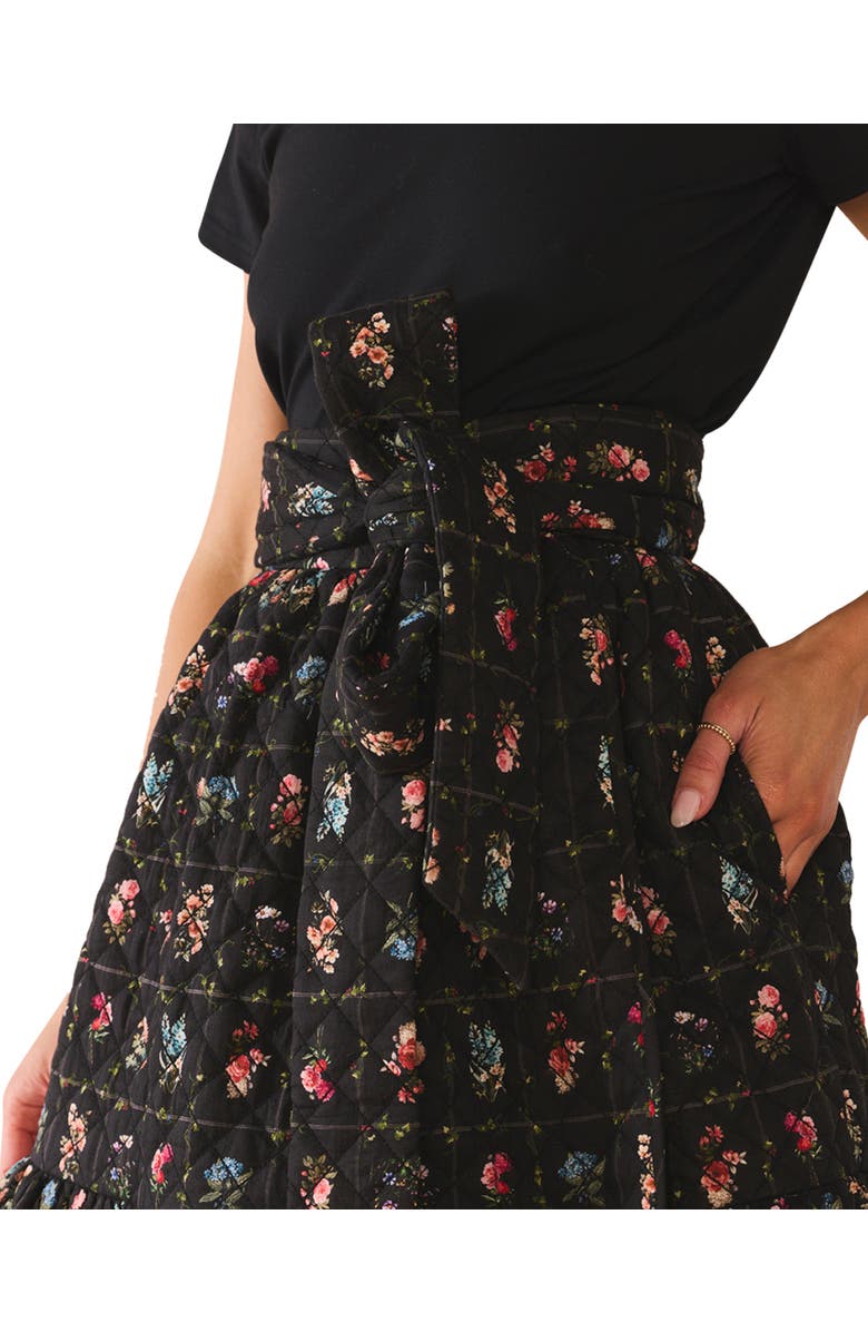 Eddy Celine Skirt, Alternate, color, Quilted Florence Black Floral