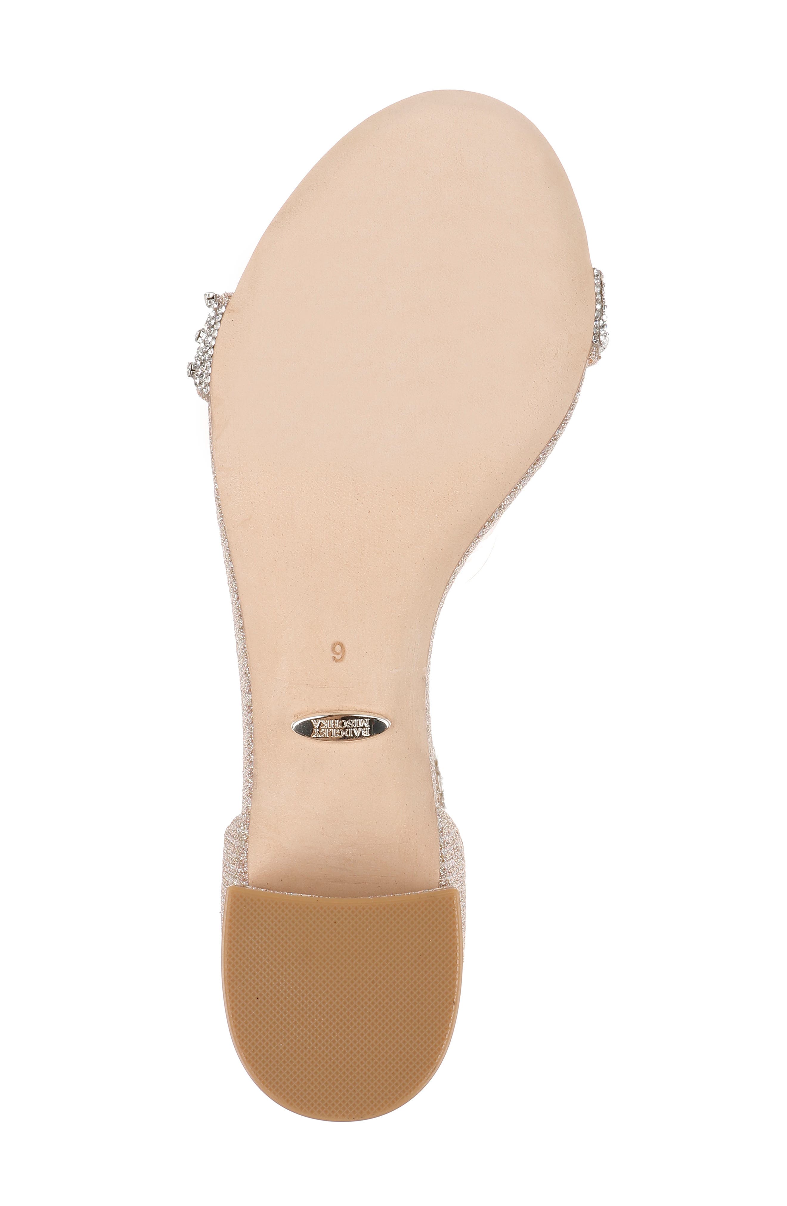 Badgley Mischka Block Heeled Sandal, Alternate, color, PALE GOLD