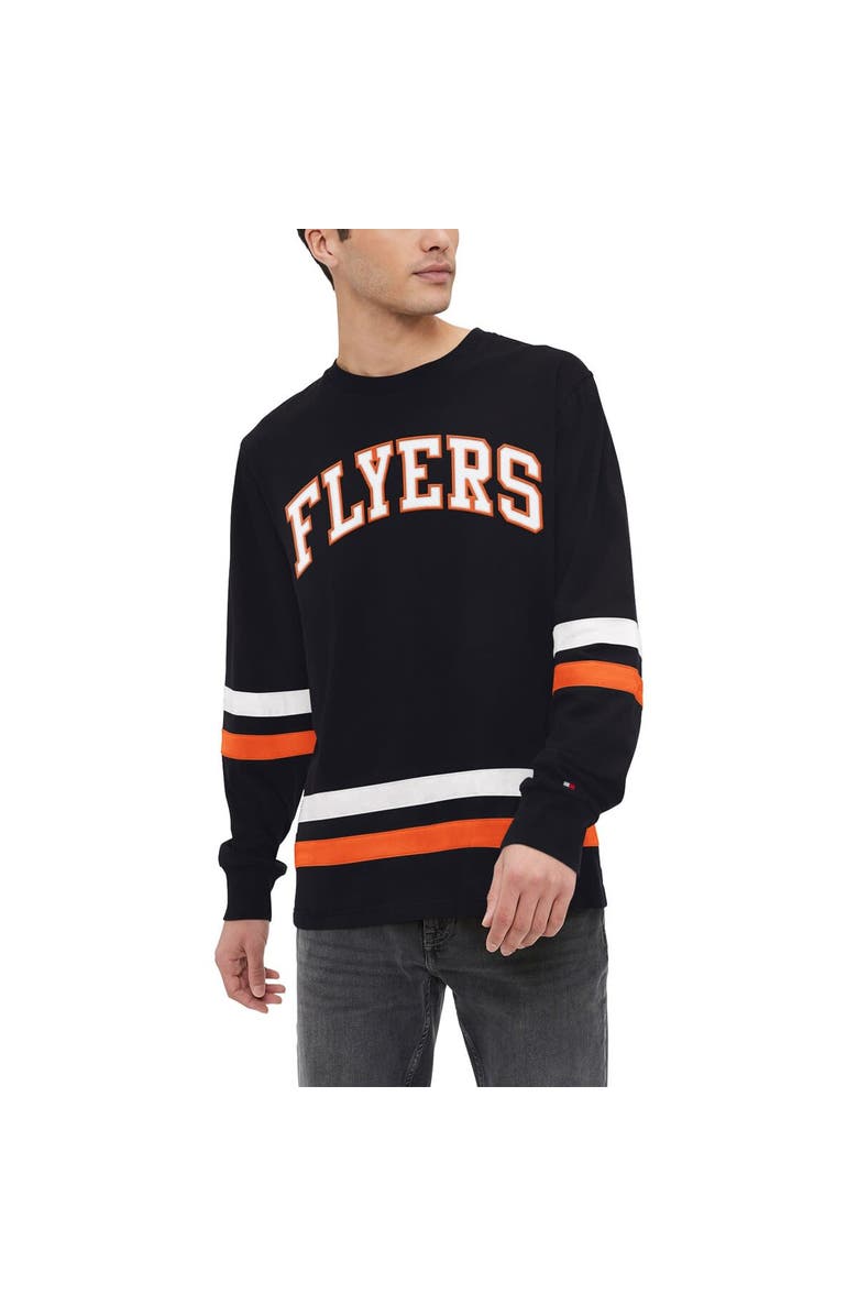 Tommy Hilfiger Men's Tommy Hilfiger Black Philadelphia Flyers Nolan Long Sleeve T-Shirt, Alternate, color, Black