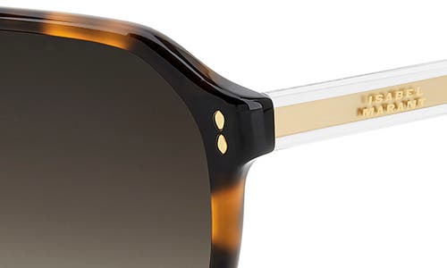 Isabel Marant 60mm Gradient Pilot Sunglasses In Havana/brown Sf