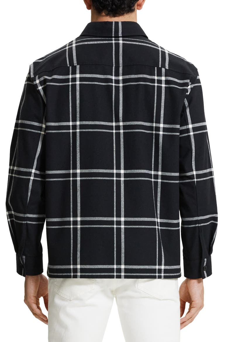 Clyfford Waren Windowpane Shirt Jacket, Alternate, color, BKMU
