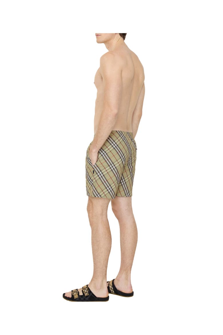 Check Swim Shorts, Alternate, color, Glade green