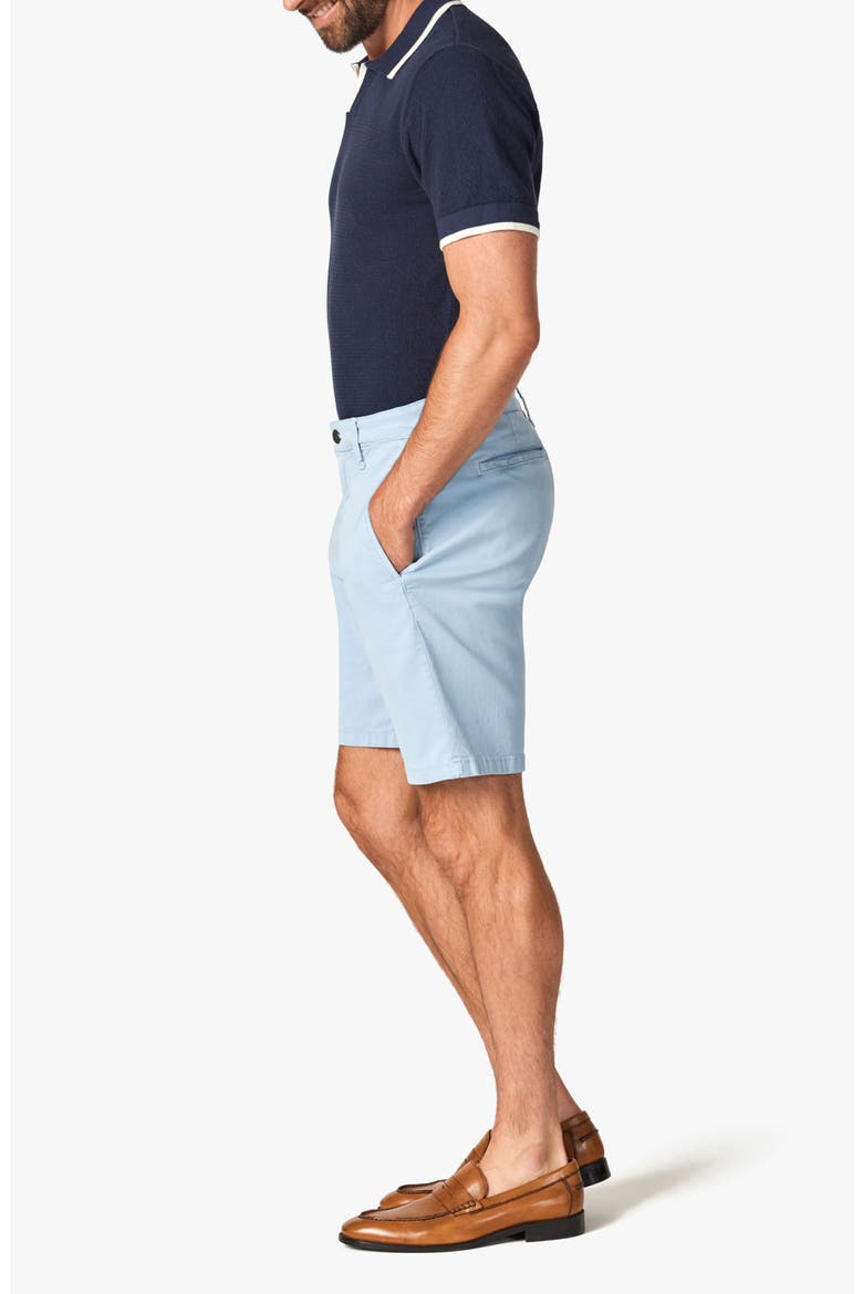 Nevada Flat Front Soft Touch Twill Shorts, Alternate, color, FADED DENIM SOFT