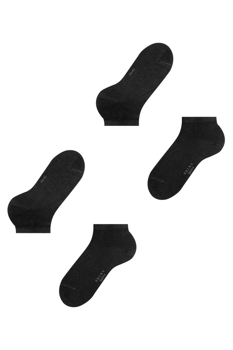 Happy Cotton Sneaker Socks, Alternate, color, Black